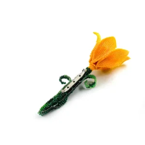 Yellow Dolly Brooch Pin