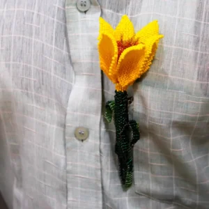 Yellow Dolly Brooch Pin